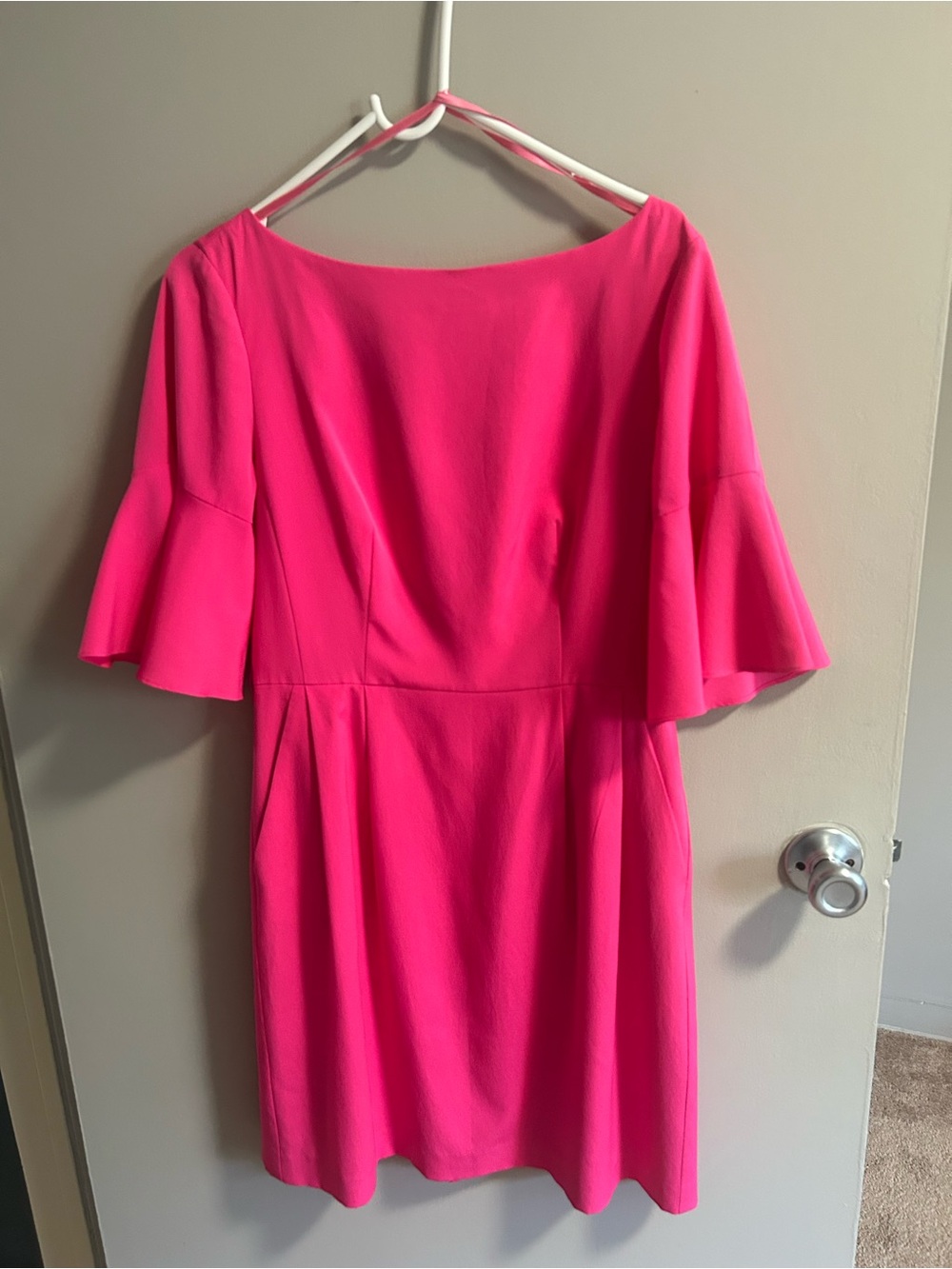 Eliza J Hot Pink Flutter Sleeve Cocktail Dress Size 6